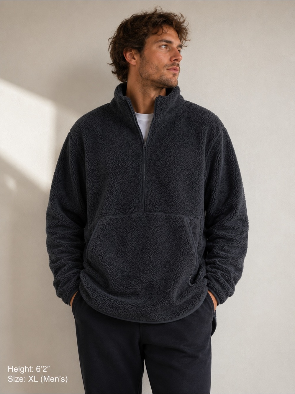 Nike Black Sherpa Hooded Pullover